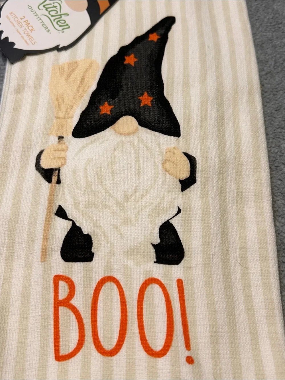 Halloween BOO Gnome Kitchen Towel